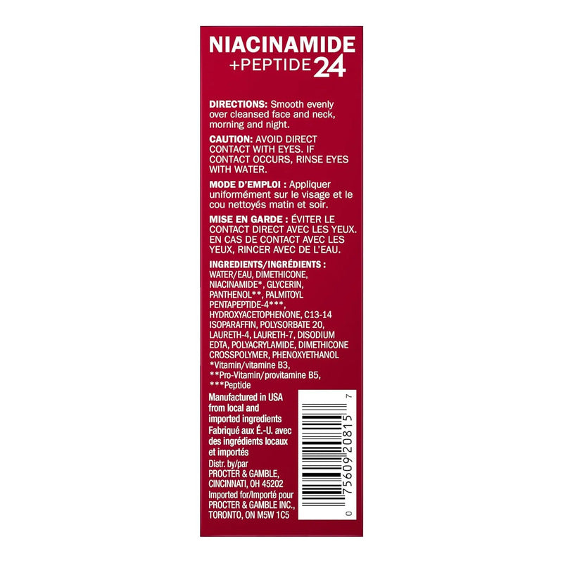 Olay Niacinamida Y Péptidos 24 Serum Anti Arrugas 40ml Sensible Día/noche