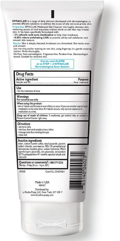 Limpiador Effaclar con Acido Salicílico 2% - La Roche Posay