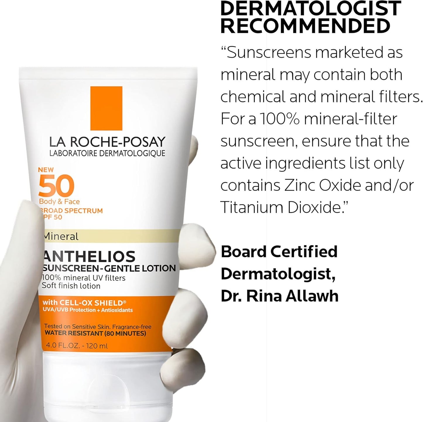 Protector Solar Anthelios 50FPS Mineral 120ml  - La Roche Posay