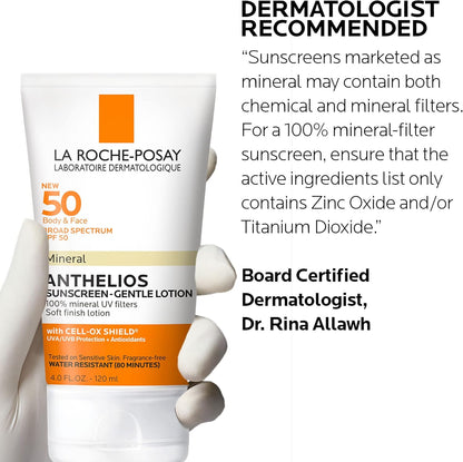 Protector Solar Anthelios 50FPS Mineral 120ml  - La Roche Posay