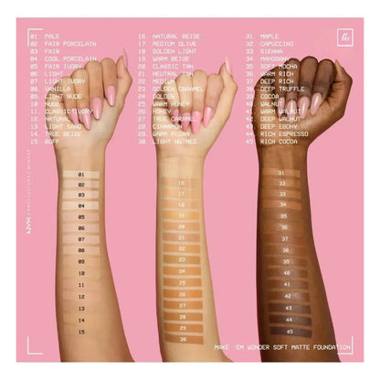 Base De Maquillaje Nyx Make Em Wonder Soft Matte 05 Fair Ivory