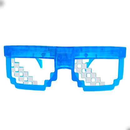 Lentes Led Minecraft Para Fiesta | 1 Pieza Azul Cuadrado