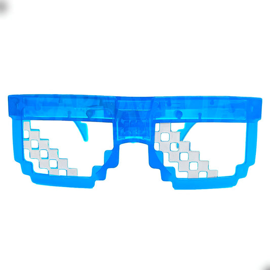 Lentes Led Minecraft Para Fiesta | 1 Pieza Azul Cuadrado