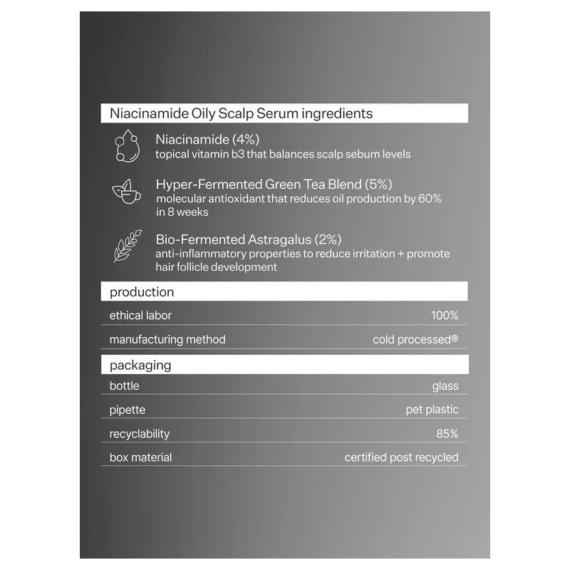 Act + Acre | Serum Cuero Cabelludo Graso | 4% Niacinamida