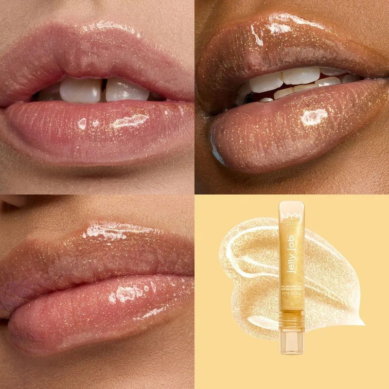 Nyx Jelly Job Honey Its Jelly Brillo Labial Dorado Dorado Con Brillos