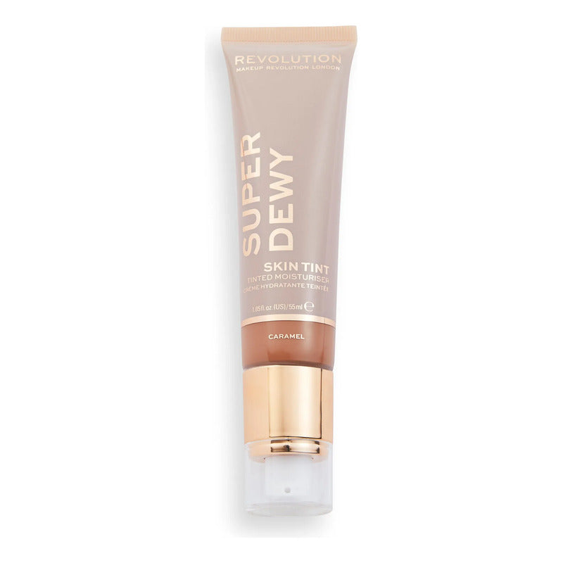 Makeup Revolution | Super Dewy Skin Tint | Tinta Facial 55ml Caramel