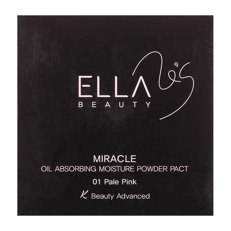 Ella Beauty | Miracle Oil Absorbing | Polvo Compacto Coreano 01 Pale Pink