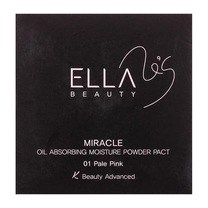 Ella Beauty | Miracle Oil Absorbing | Polvo Compacto Coreano 01 Pale Pink