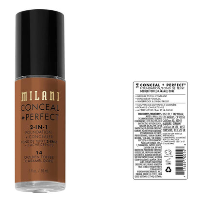Milani | Conceal + Perfect 2 En 1  | Base De Maquillaje