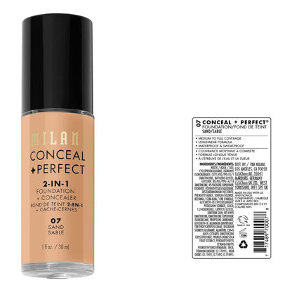 Milani | Conceal + Perfect 2 En 1  | Base De Maquillaje