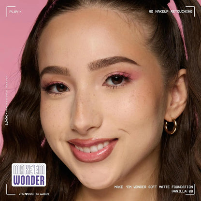 Base De Maquillaje Nyx Make Em Wonder Soft Matte 08 Vanilla