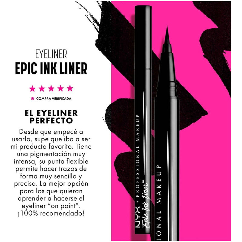 Nyx | Epic Ink Liner Waterproof - Delineador De Ojos - 1ml