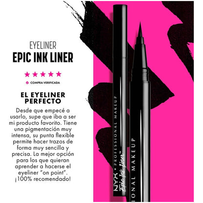 Nyx | Epic Ink Liner Waterproof - Delineador De Ojos - 1ml