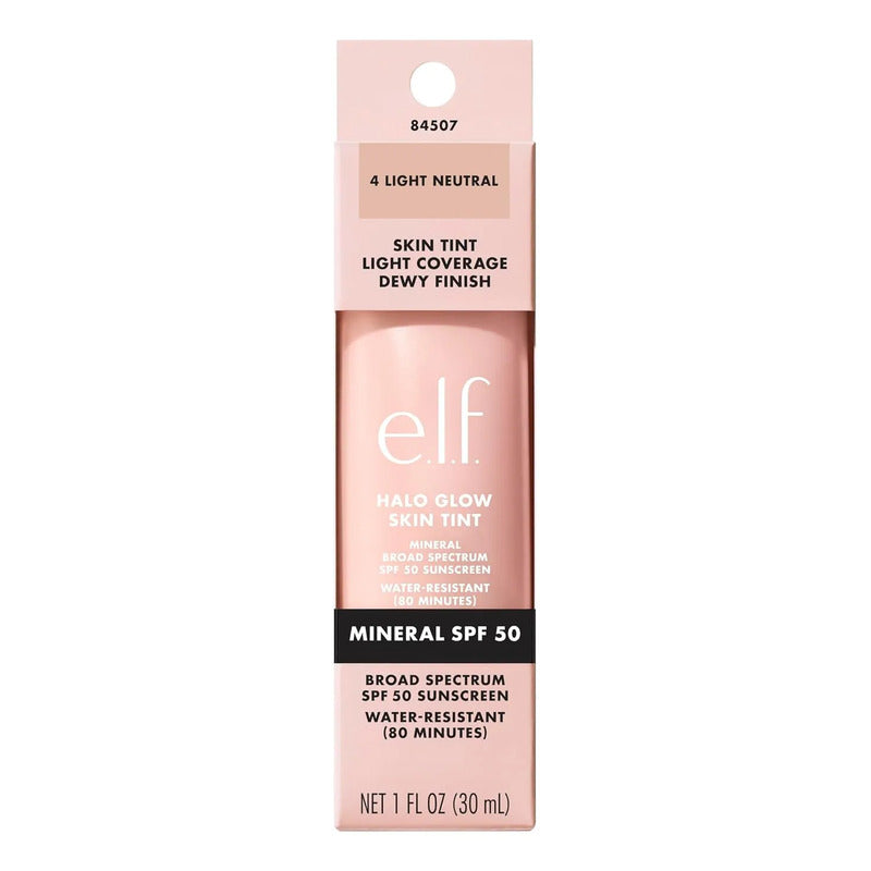 Elf | Halo Glow Skin Tint | Tinta Facial Fps 50 4 Light Neutral