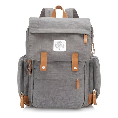 Parker Baby Co | Mochila Pañalera - Birch Bag Gris Claro Rayas