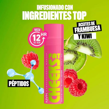 Nyx | Fat Cheeks | Rubor Líquido -8 Ml Plum Pop