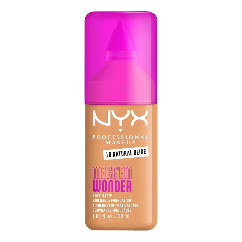 Base De Maquillaje Nyx Make Em Wonder Soft Matte 16 Natural Beige