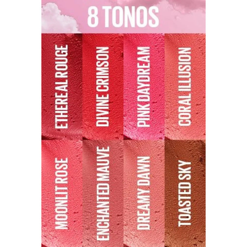 Maybelline | Cluodtopia | Tinta Mousse Mate Mejillas/labios Moonlit Rose
