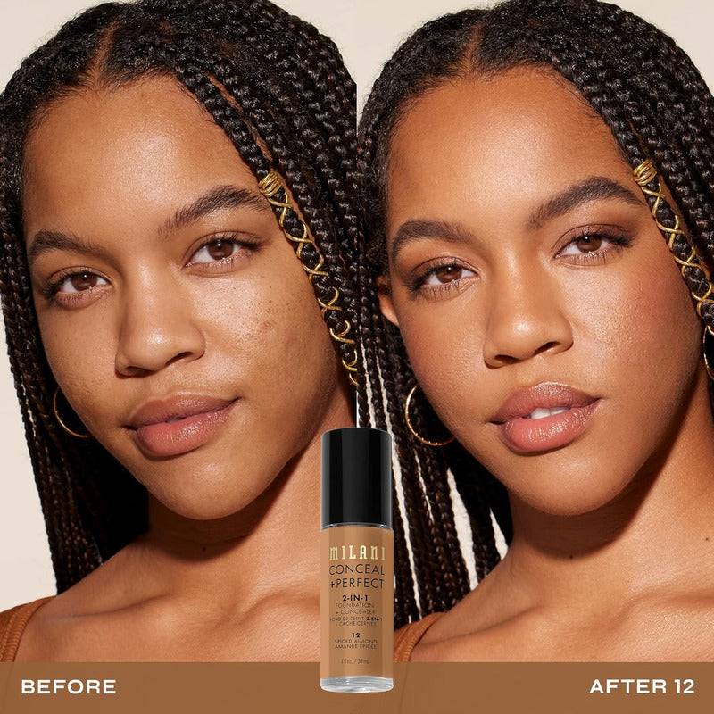 Milani | Conceal + Perfect 2 En 1  | Base De Maquillaje