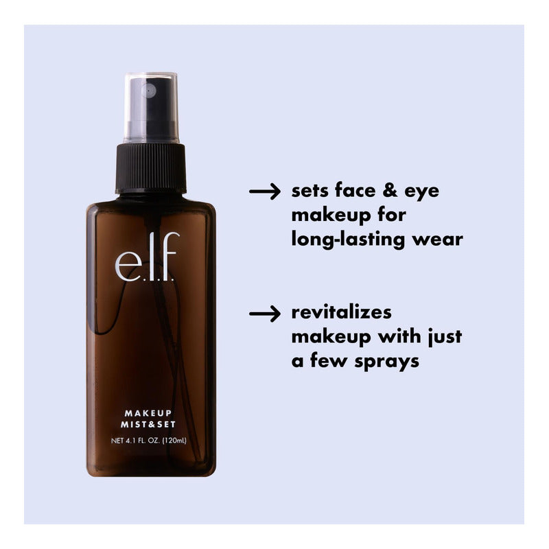 Fijador De Maquillaje E.l.f Mist & Set (120ml )transparente Transparente
