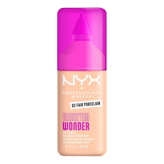 Base De Maquillaje Nyx Make Em Wonder Soft Matte 02 Fair Porcelain