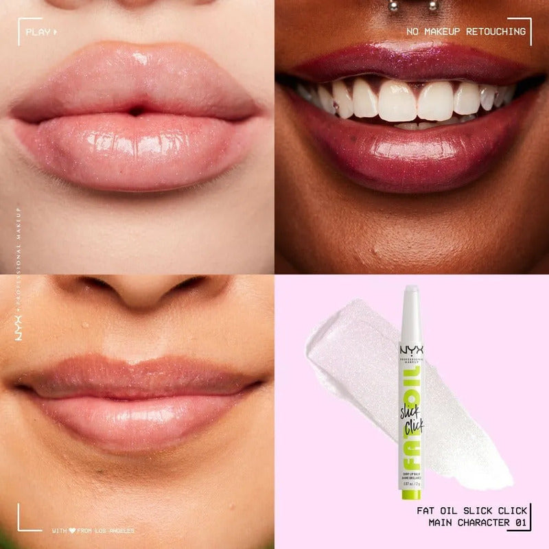 Nyx | Fat Oil Slick Click Shiny Lip Balm | Balsamo Labial 01- Main Character