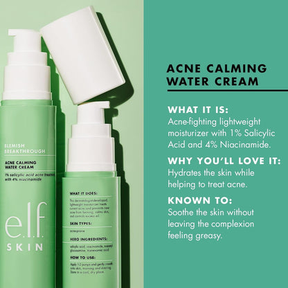 Elf | Crema Sin Aceite Para Acné Calmante, Ac Salicilico Acneica Día/noche