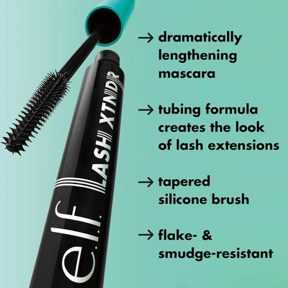 Máscara E.l.f. Lash Xtndr Waterproof Pitch Black 7g Pitch Black