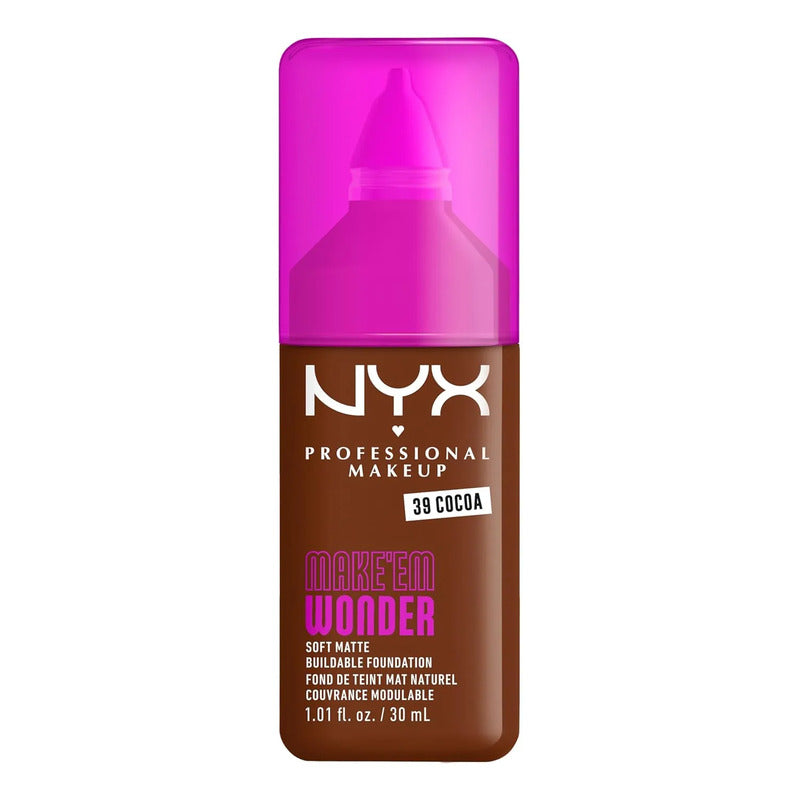 Base De Maquillaje Nyx Make Em Wonder Soft Matte 39 Cocoa