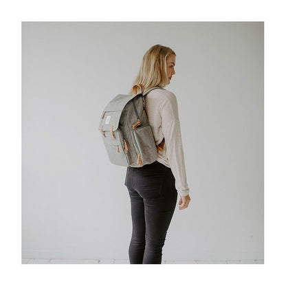 Parker Baby Co | Mochila Pañalera - Birch Bag Gris Claro Rayas