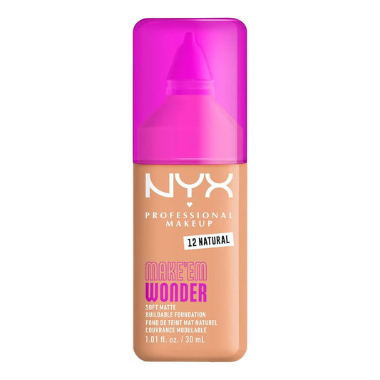 Base De Maquillaje Nyx Make Em Wonder Soft Matte 12 Natural