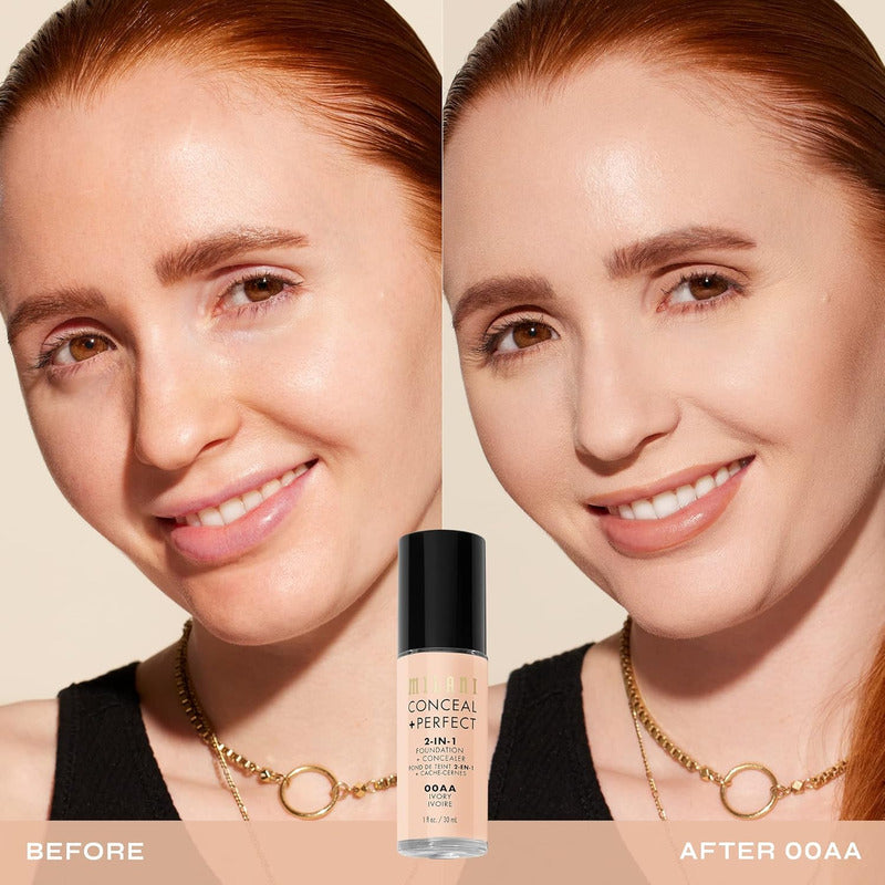 Milani | Conceal + Perfect 2 En 1  | Base De Maquillaje