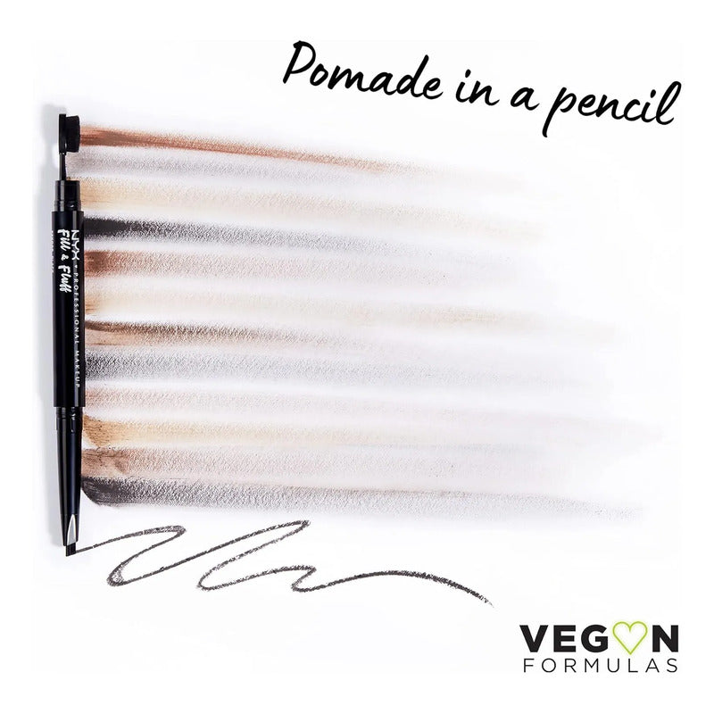 Nyx | Fill & Fluff | Lapiz De Ceja Con Cepillo Black