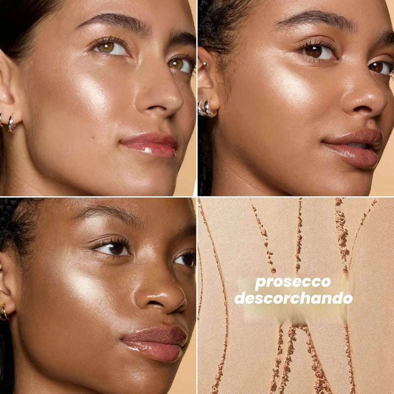 Elf | Halo Glow Silky Powder Highlighter | Iluminador Prosecco Poppin