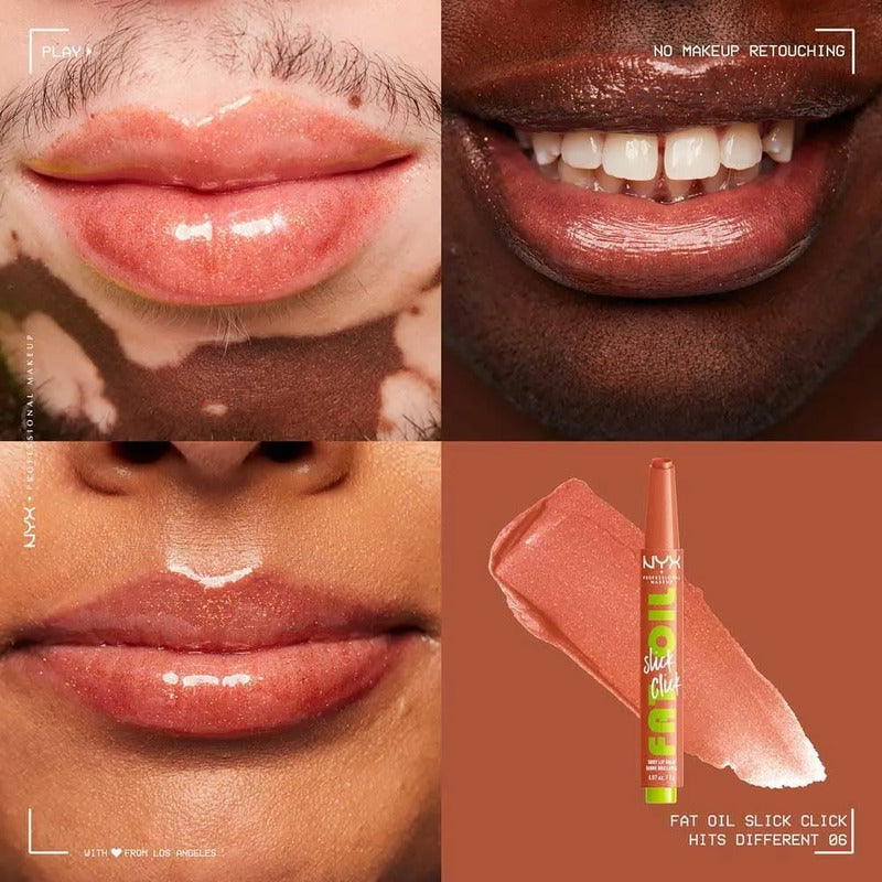Nyx | Fat Oil Slick Click Shiny Lip Balm | Balsamo Labial 06- Hits Diferent