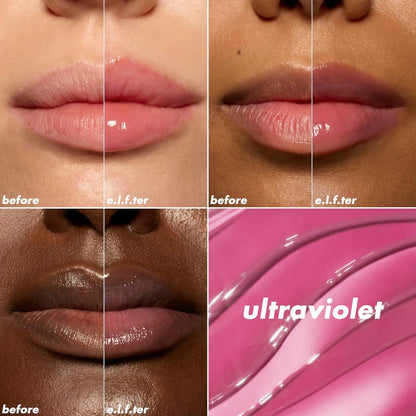 Elf | Glow Reviver Lip Oil Plumping | Gloss Voluminizador Ultraviolet
