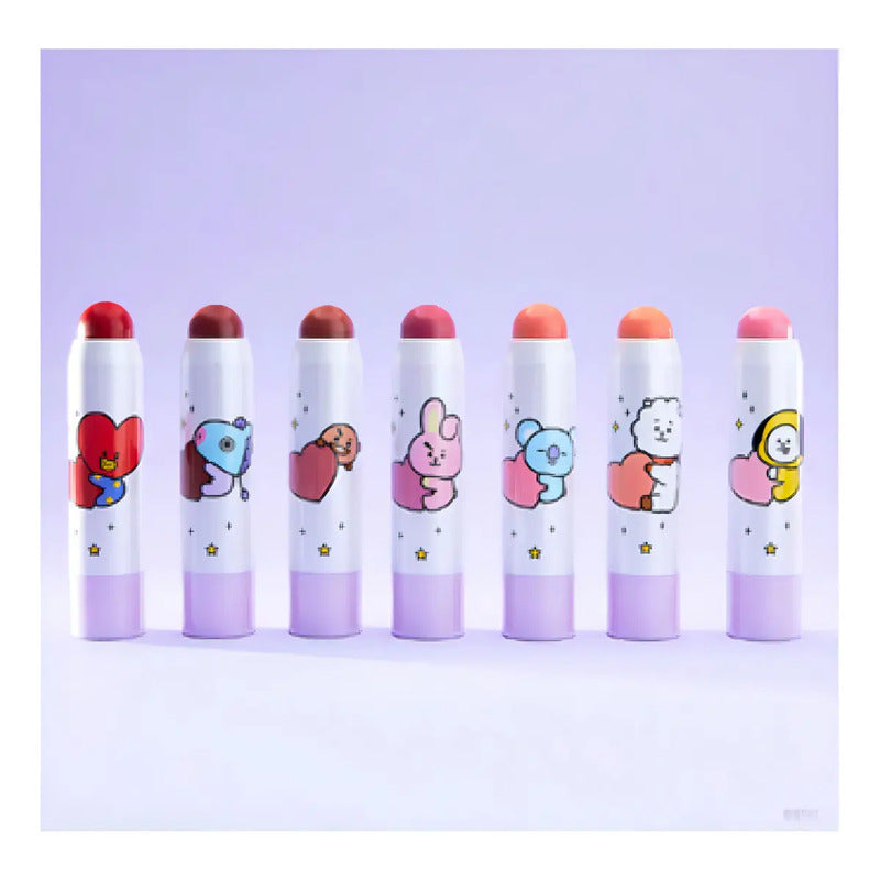 The Creme Shop Bt21 Lip Cheek Stick Peach Fluff Peach Fluff