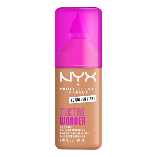 Base De Maquillaje Nyx Make Em Wonder Soft Matte 18 Golden Light