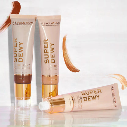 Makeup Revolution | Super Dewy Skin Tint | Tinta Facial 55ml Caramel