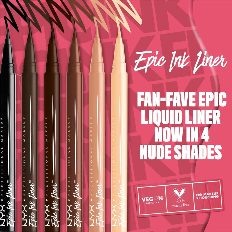 Nyx | Epic Ink Liner Waterproof - Delineador De Ojos - 1ml