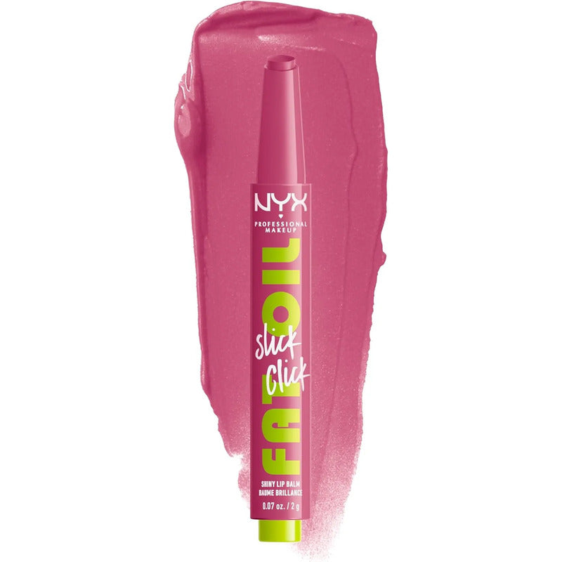 Nyx | Fat Oil Slick Click Shiny Lip Balm | Balsamo Labial Dm Me - Magenta