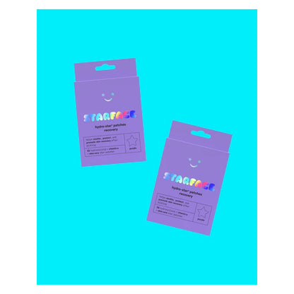 Starface Hydro-star Patches Recovery Morado, 32 Pzas Mixta Día/noche