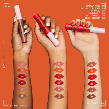 Labial Nyx Lingerie Xxl Mate Líquido, Sin Transferencia Untamable