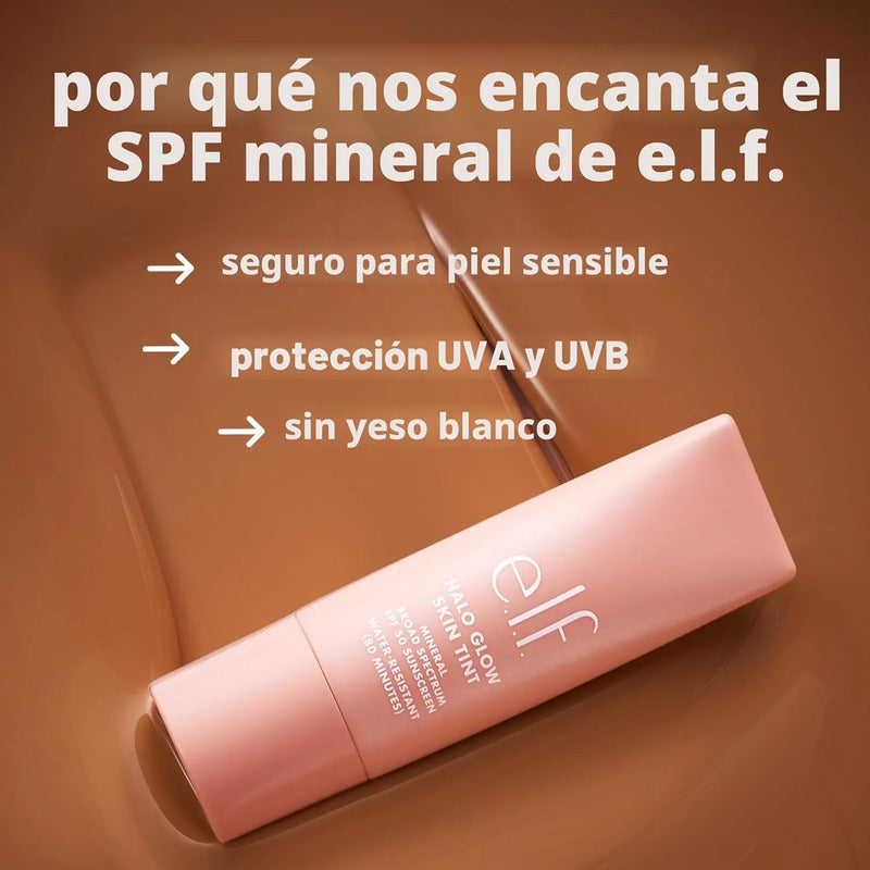 Elf | Halo Glow Skin Tint | Tinta Facial Fps 50 2 Fair Warm