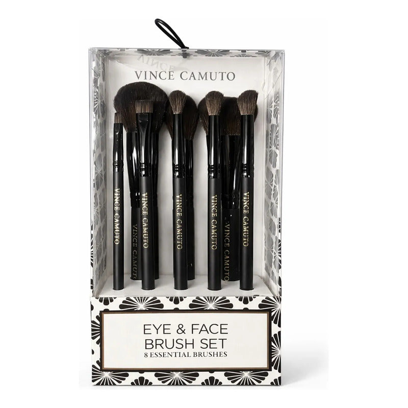 Vince Camuto | Eye & Face Brush Set | Kit De Brochas -8pz Negro