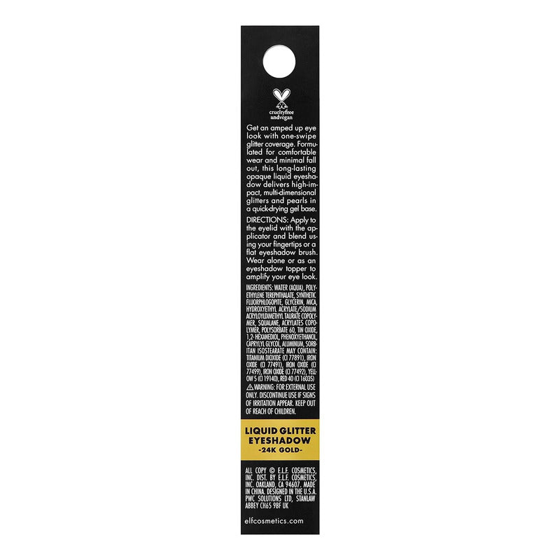 Sombra Líquida Amarilla Dorado E.l.f. 24k Gold Glitter 8ml Amarillo