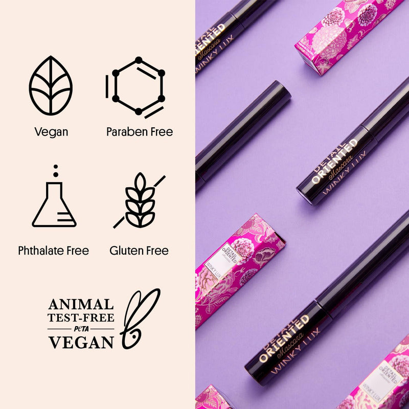 Winky Lux | Mascara Pestañas | Detail Oriented | Vegan Type A Black