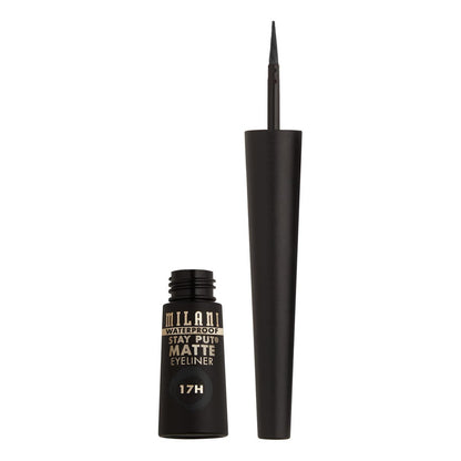 Milani | Stay Put Matte Eyeliner 17h - Delineador Liquido 110 Black Matte Mate