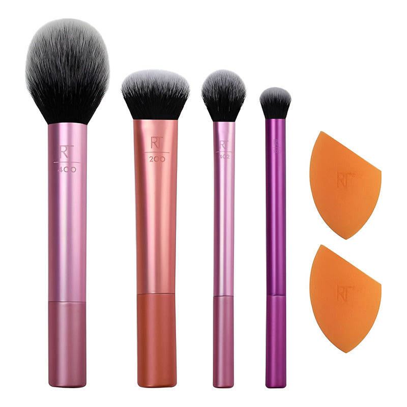 Real Techiques | 4 Brochas, 2 Sponges, Everyday Essentials Rosa