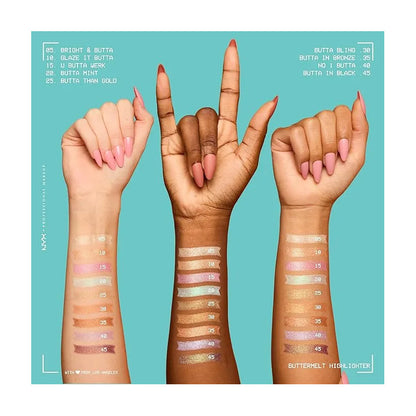 Iluminador Nyx Buttermelt Barra Highlighter 10g Buttermelt Highltr Glaze It Butta
